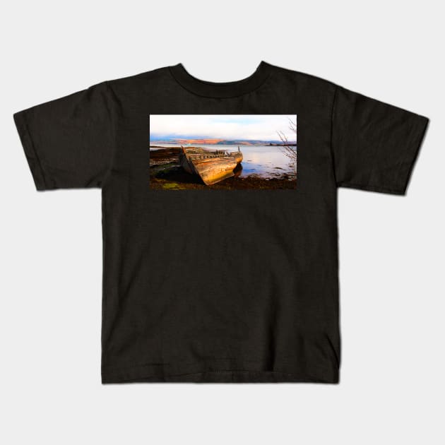 Fishing Boats, Isle of Mull Kids T-Shirt by Graz-Photos